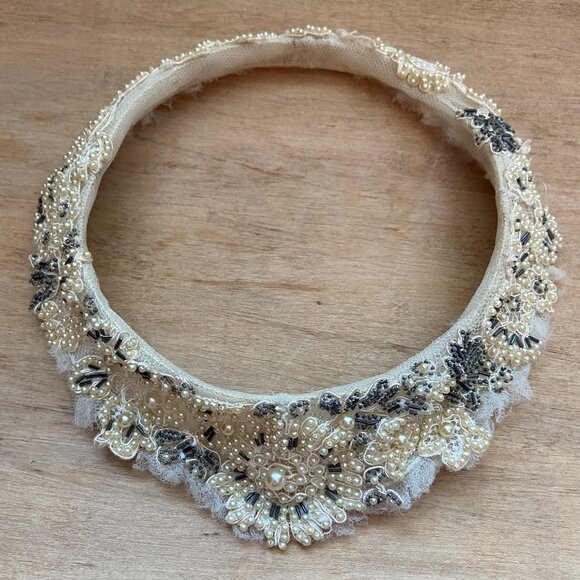 Vintage Hand-beaded Headpiece - Picture 2 of 5